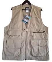5.11 Tactical Taclite Pro Vest Men's Large Khaki Beige Ripstop Conceal Pockets