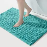 FLOLEOPA Soft Plush Microfiber Bathroom Rugs, Absorbent Bath Rugs Non Skid Machi