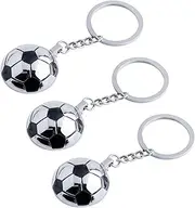 HANABASS 3pcs Football Keychain Sports Football for Men Gear Ball Decorations Bag Mini Football Key Chain Football Accessories Party Game Training Boys Soccer Keychains Metal