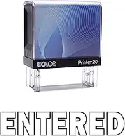 Entered Self Inking Rubber Stamp Custom Colop Office Stationary P20 Mini Stamper
