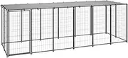 Outdoor Wire Animal Pet Enclosure Kennel Cage with Shade Cover, Garden Patio Backyard Puppy Playpen Exercise Cage House Fence Enclosure Pet Activity Centre ​for Dog & Puppy, Black