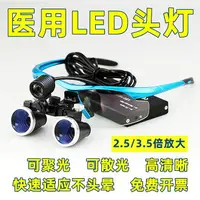 在飛比找樂天市場購物網優惠-醫用led放大鏡充電頭燈耳鼻喉牙科檢查外科手術專用頭戴式多功