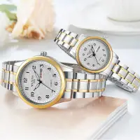 在飛比找蝦皮購物優惠-Wlisth 男士女士指針模擬石英手錶時尚配飾日期不銹鋼錶帶