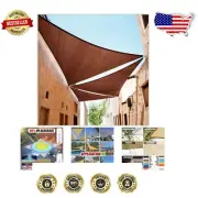 Heavy Duty Brown Shade Sail Canopy - 5' x 8' x 9.4' for Ultimate UV Protection