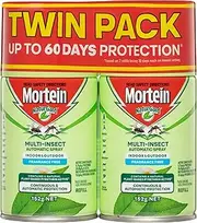 Mortein NaturGard Multi-Insect Automatic Spray Fragrance Free Indoor & Outdoor Refill Twin Pack 2 x 152g
