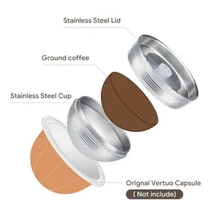 1 套 Nespresso Vertuo Next 可重複使用膠囊 Vertuoline 可再填充咖啡過濾器的替換零件