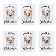 6x Splosh Pet Lovers Chihuahua Acrylic Magnet Fridge Home Room Decor 7x5cm