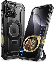 SUPCASE for iPhone 16 Pro Max Case with Stand (Unicorn Beetle Grip), [Compatible with MagSafe] [Military-Grade Drop Protection] Heavy Duty Rugged Magnetic Case for iPhone 16 Pro Max 6.9'', (Black)