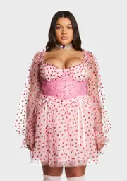 [Sugar Thrillz] Plus Candy Ooh La La Sequin Underbust Corset