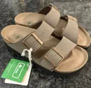 NEW Birkenstock Arizona platform birko flor Vegan (Papillio) - EU37 Mocca