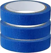 Blue Painters Tape, 3 Rolls x 65.6 Ft, Removable Art Craft Tape, for Wall Projects, Automotive Masking, Watercolor Painting, Caulking Jobs, Labeling Tasks, Use
