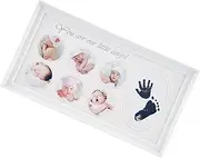 GARVALON Diy Hand Foot Inkpad Photo Frame Baby Footprint Kit Perfect Girl Present Unique Birth Memory
