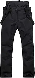 [Aoleaky] Thermal Winter Ski Suit for Men Windproof Skiing Down Jacket Bibs Pants Set Male Snow Costume Snowboard Wear, 1pc Black Pants, XX-Large