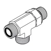 Hydraulic Adapter FF6804-16-16-16 16MORFS-16MB-16MORFS Run Tee ORFS X MORB