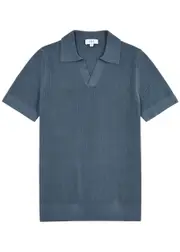 Che Libera Pointelle-knit Polo Shirt - Grey - L L