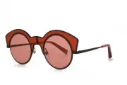 ALAIN MIKLI Sunglasses RED BLACK New Authentic 48-26-140 ZQ-1033
