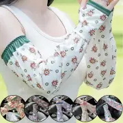 Sun Protection Cuffs Floral Printed Ice Silk Sleeve Loose Running Fishing Sports