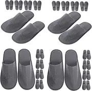 DEARMAMY Men's Slides 20 Pairs Travel Slippers Foldable Design Spa Salon Wear Comfortable for Indoor Disposable for Guests