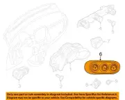 FIAT OEM 19-20 500X Instrument Panel Cluster Switches-Heater Control 6107057AA (for: Fiat)
