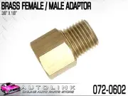 TUBEFIT BRASS FEMALE / MALE ADAPTOR 3/8" BSP 1/8' BSP ( 072-0602 )