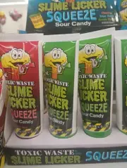 2x Tubes Toxic Waste Slime Licker Squeeze Assorted Sour Candy | 2.47oz