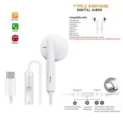 usb-c type c Handsfree Earphones for Apple iPhone 16, 16 Plus, iPhone 16 Pro Max