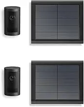 New Ring Outdoor Camera Plus, White (Solar) | DIY Wireless Outdoor Security Camera with 2K Video, Wide Field of View, Low-Light Sight | 30-day free trial of Ring Home Plan I 2 cameras