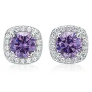 KISS Sterling Silver Cubic Zirconia Stud Earrings