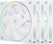 Thermalright TL-S12RW X3 CPU Fan, 120mm White Computer Cooler Fine Aperture ARGB Halo PC Fan,Reverse Airflow Design Chassis Cooling, 1500RPM Speed,3-Pack,White
