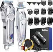 Limural Hair Clippers for Men + Cordless Close Cutting T-Blade Trimmer Kit, Professional Hair Cutting Kit Beard Trimmer Barbers Men Women Kids Clipper Set Cordless & Corded Rechargeable Grooming Kit