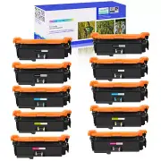 10PK CE400A 507A BK C Y M Toner For HP LaserJet 500 MFP M575c M570dn M551dn