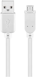 Goobay 96194 USB 2.0 Hi-Speed Cable, 3m Length, White - Durable & Fast Data Transfer