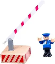 Generic 1 Set Traffic Barricade Model Playsets Remote Robot Dollhouse Brain Wood Roadblock Simulated Scene Traffic Doll Simulation Roadblock Wood Wooden