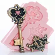 Skeleton Key Silicone Mold Fondant Chocolate Soap Wax Clay Resin Mould (847)