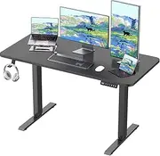 120 x 60cm Height Adjustable Electric Standing Desk Computer Desk Height Adjustable Desk Ergonomic Home Office Sit Stand Up Desk with Memory Preset Controller Adjustable Desktop Standing Desk, Black