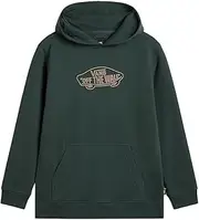 [Vans] Unisex Children's Off The Wall Board Pullover B Hooded Sweatshirt, Green, 8-10 Years, Green, 8-10 Years