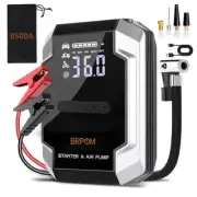 Car Starter with Air Compressor, Car Battery Charger Power Jumper Starter Pack