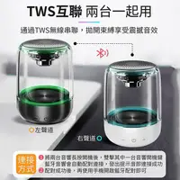 在飛比找PChome24h購物優惠-TWS 炫彩左右雙聲環繞立體聲藍牙喇叭(可串聯)