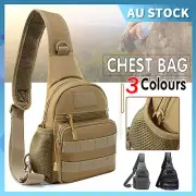 Man Shoulder Backpack Chest Bag Small Sling Cross Body Satchel Bag Outdoor