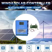 2000W Bluetooth MPPT Wind & Solar Hybrid Charge Boost Controller 12/24/48V&Dump