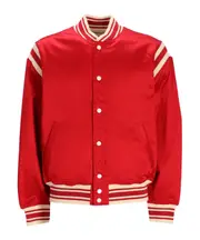 Varsity bomber jacket L,M Red
