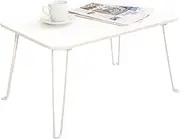 Fuji Boeki 85379 Folding Table Dull Color Claire Width 23.6 x Depth 15.7 x Height 12.6 inches (60 x 40 x 32 cm), Off-White Center Table, Low Table, Compact Storage