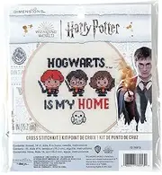 Dimensions 72-76913 Hogwarts Harry Potter Counted Cross Stitch Kit for Beginners, 6" D, 14 Cnt. Ivory Aida, 5pcs