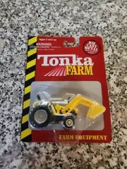 New 1999 Tonka Farm Equipment Yellow Mulcher Tractor W/Front Loader 15140 Maisto