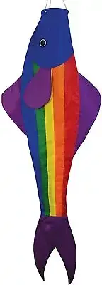 WINDSOCK--48" Rainbow Trout Windsock, Wind Sock, Diva, Spinner