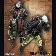 1/35 Stalker. Metro, 2 People, Resin Model Soldier GK, War Theme, Unassembled and unpainted kit