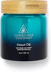 Not Your Ordinary Coconut Oil Jar by Conscious Coconut. Small Batch, Organic, Fair Trade, Virgin, Hand Pressed
