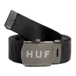 【HUF】HF201E20100F HUF DOMESTIC MILITARY BELT 帆布 腰帶 (黑色) 化學原宿