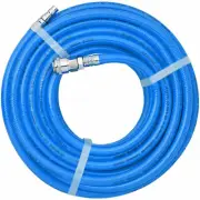 Ironair BRAIDED AIR HOSE & FITTINGS 232psi, PVC Made BLUE 10mm x 20m or 30m