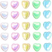 Vaguelly 500pcs Colorful Heart Nail Charms DIY Nail Decorations Versatile Phone Cases Cards More for Parties Daily Use